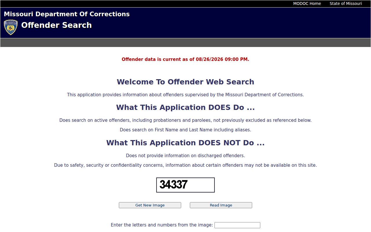 Gladstone residents directory Missouri Department of Corrections search